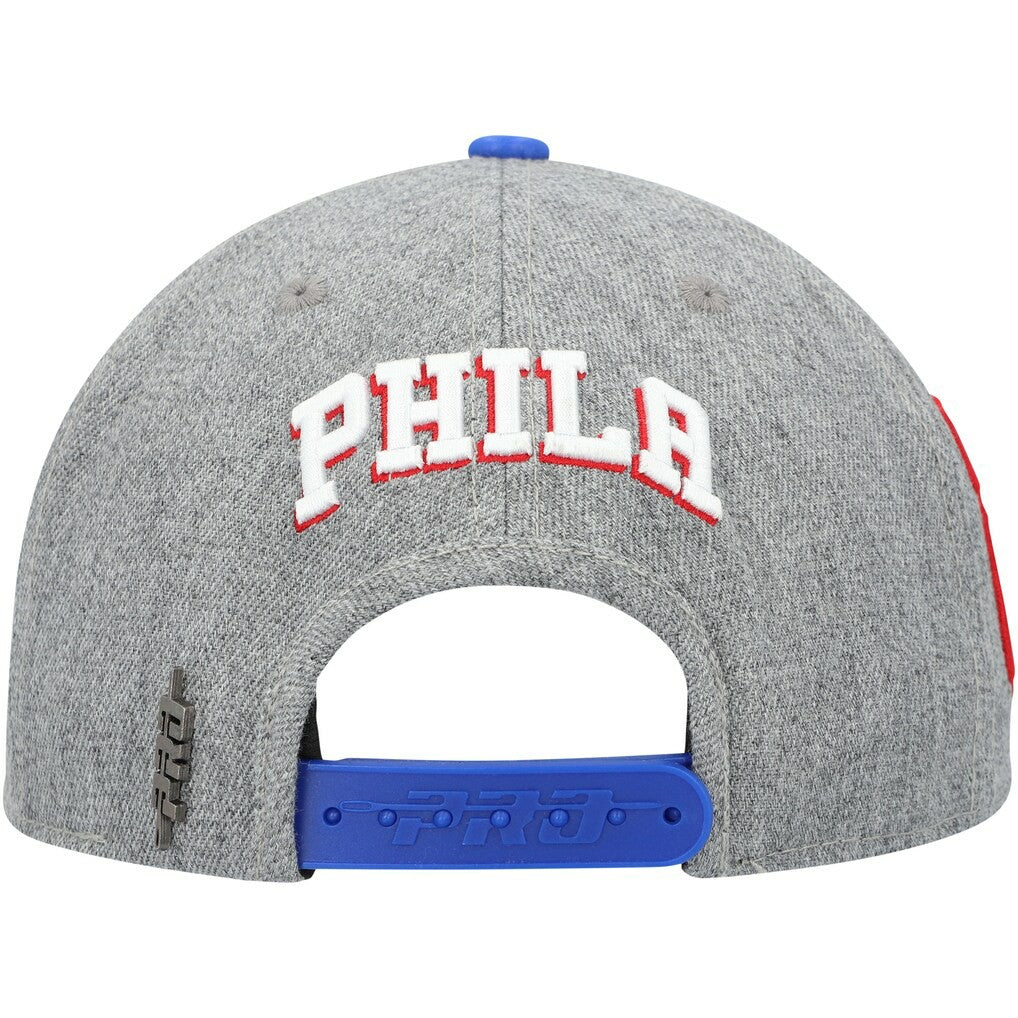 Philadelphia 76ers Pro Standard Classic Logo Two-Tone Snapback Hat - Gray/Royal for sale