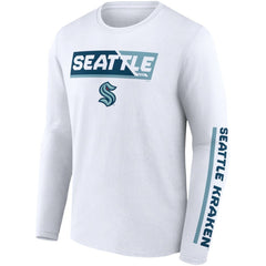 Seattle Kraken Fanatics Breakaway Combo Long Sleeve T-Shirt - White T-shirts