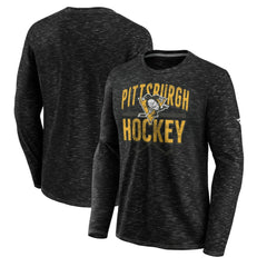 Pittsburgh Penguins Fanatics Iced Out Long Sleeve T-Shirt - Gray T-shirts