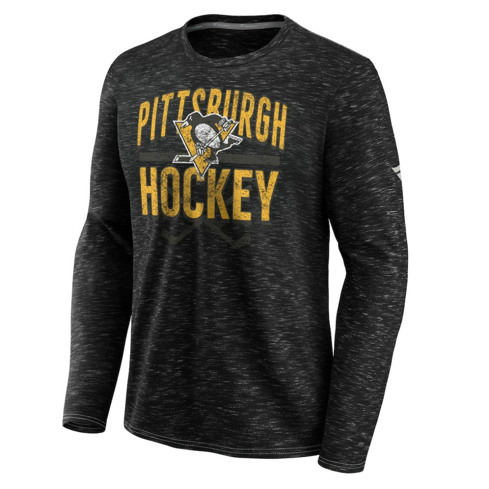 Pittsburgh Penguins Fanatics Iced Out Long Sleeve T-Shirt - Gray T-shirts