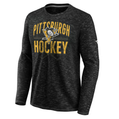 Pittsburgh Penguins Fanatics Iced Out Long Sleeve T-Shirt - Gray T-shirts