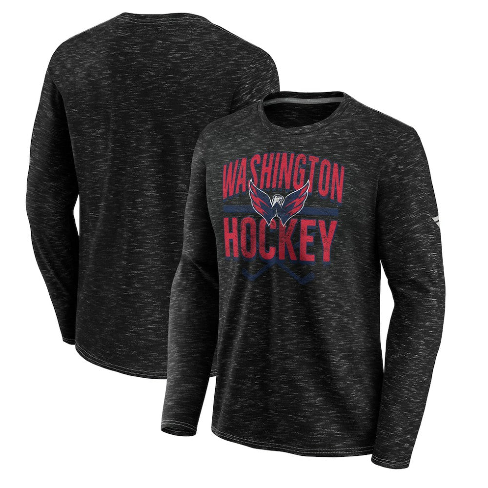 Washington Capitals Fanatics Iced Out Long Sleeve T-Shirt - Gray T-shirts