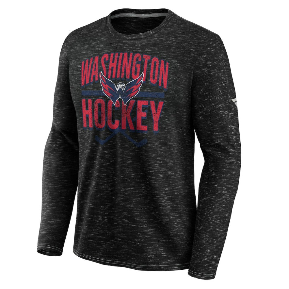 Washington Capitals Fanatics Iced Out Long Sleeve T-Shirt - Gray T-shirts