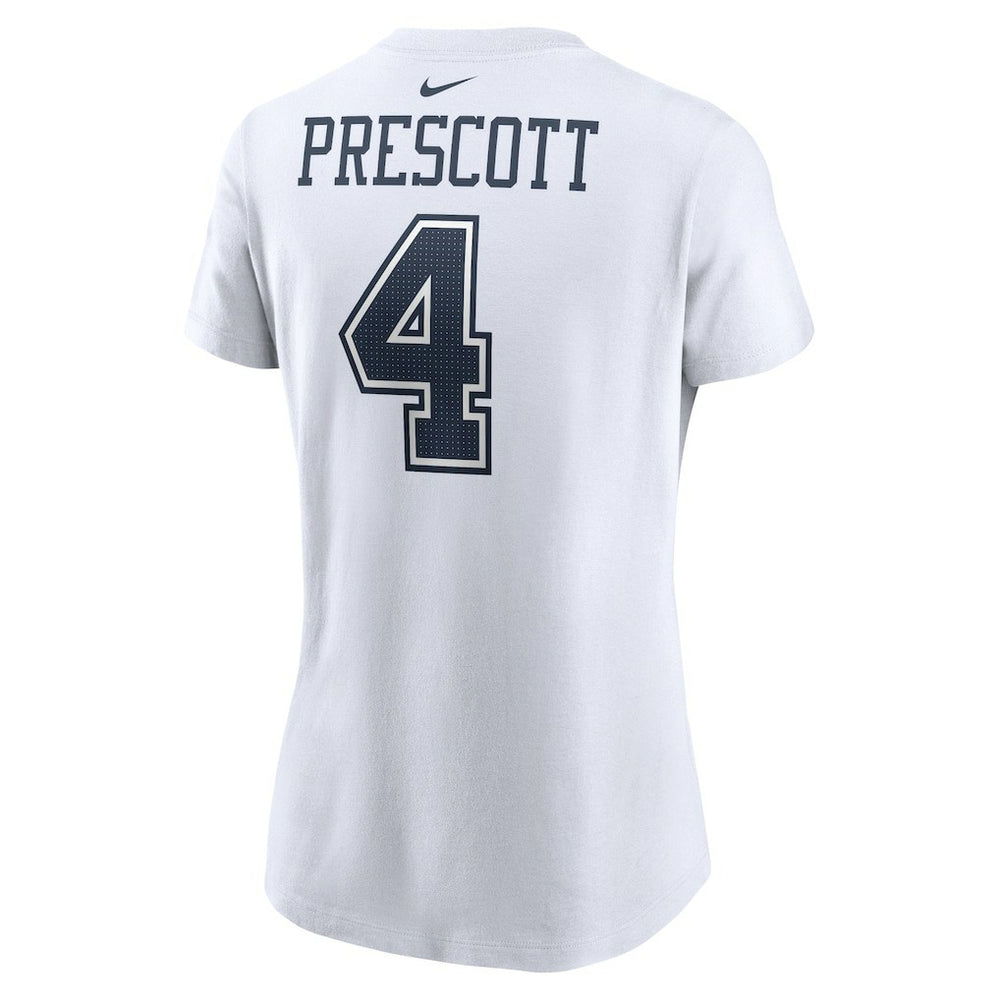 Dak Prescott Dallas Cowboys Women's Player Name & Number T-Shirt - White sale
