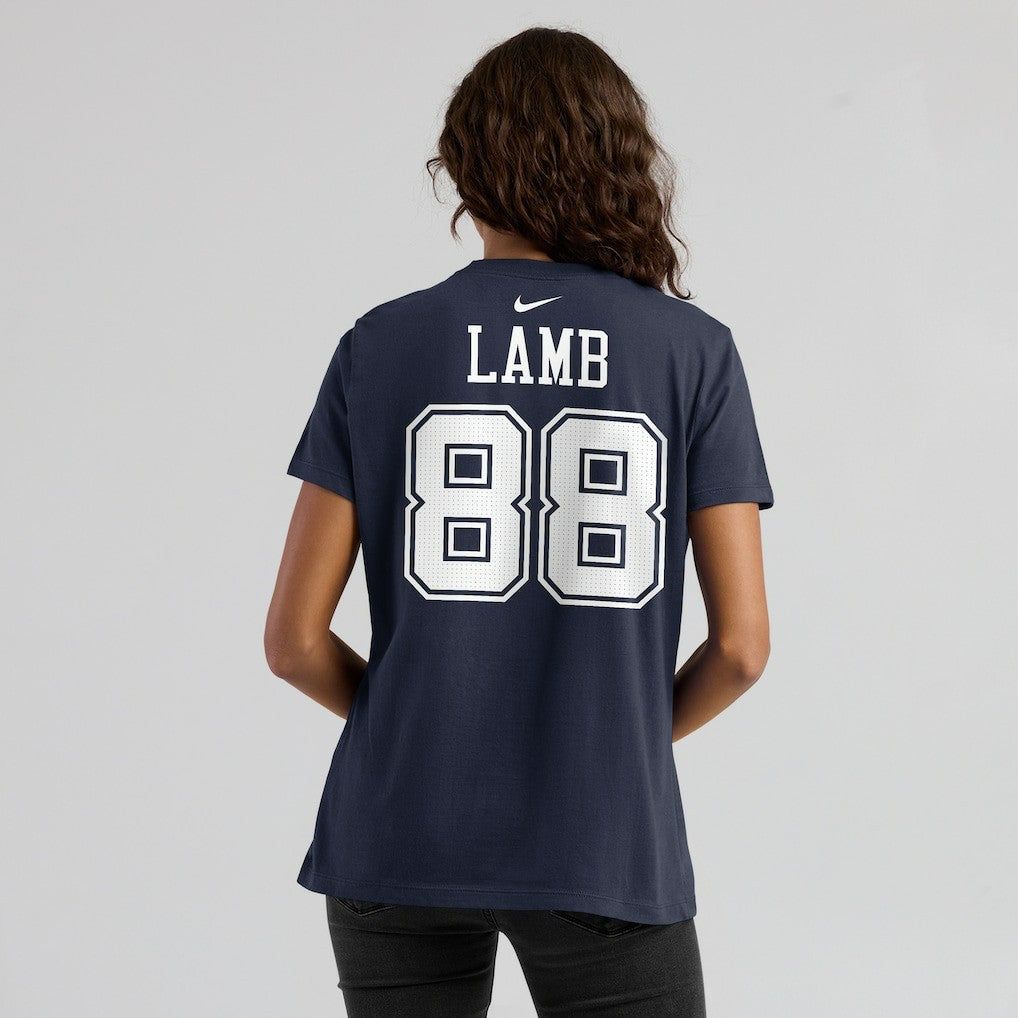 CeeDee Lamb Dallas Cowboys Women's Player Name & Number T-Shirt - Navy on sale