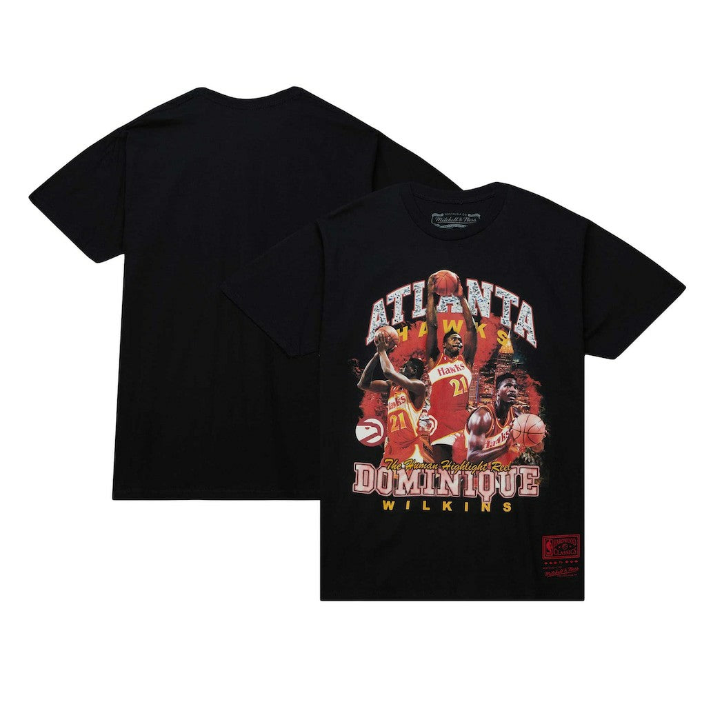 Dominique Wilkins Atlanta Hawks Hardwood Classics Bling Concert Player T-Shirt - Black online