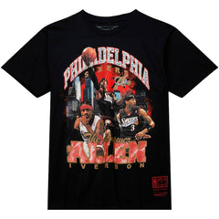 Allen Iverson Philadelphia 76ers Hardwood Classics Bling Concert Player T-Shirt - Black on sale