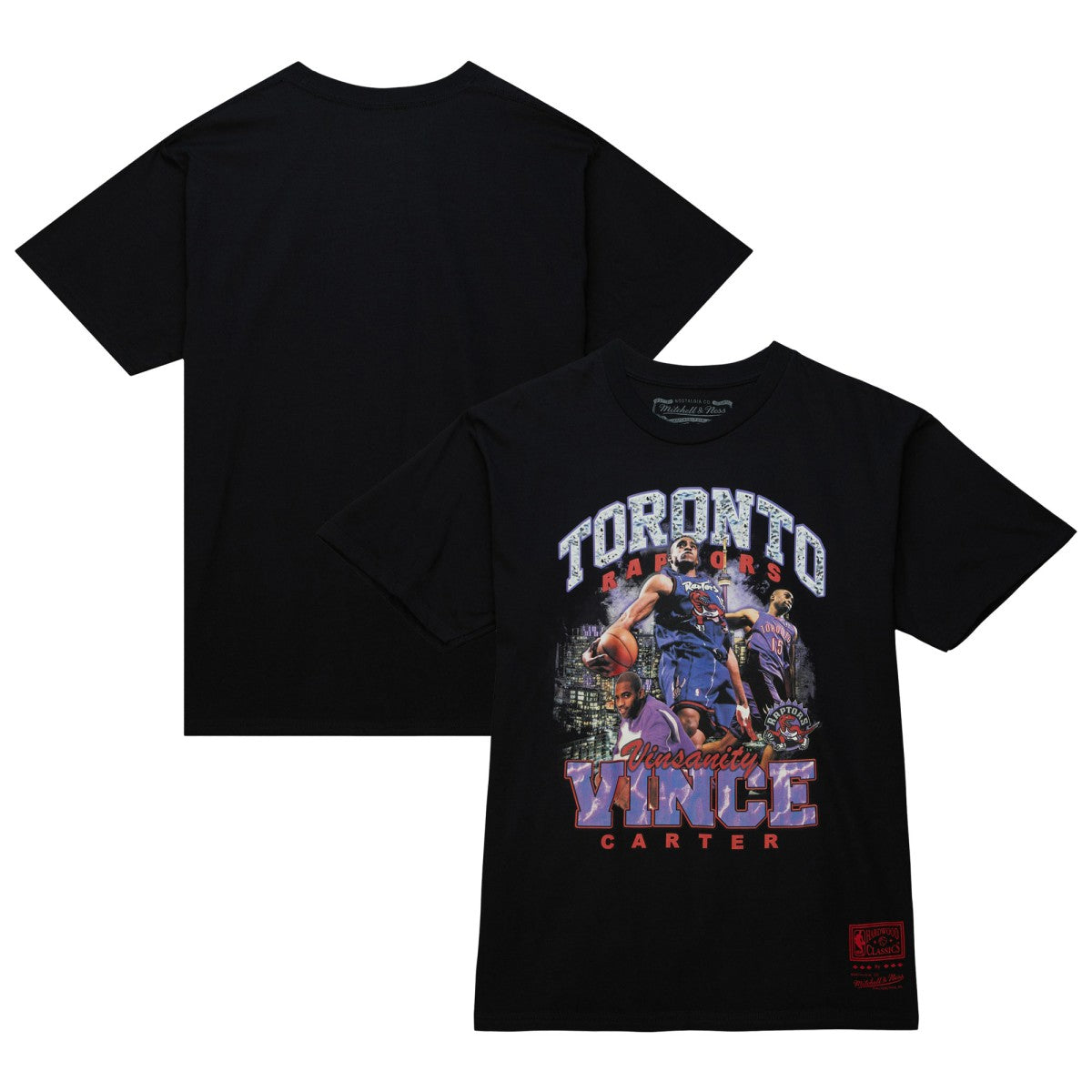Vince Carter Toronto Raptors Hardwood Classics Bling Concert Player T-Shirt - Black online