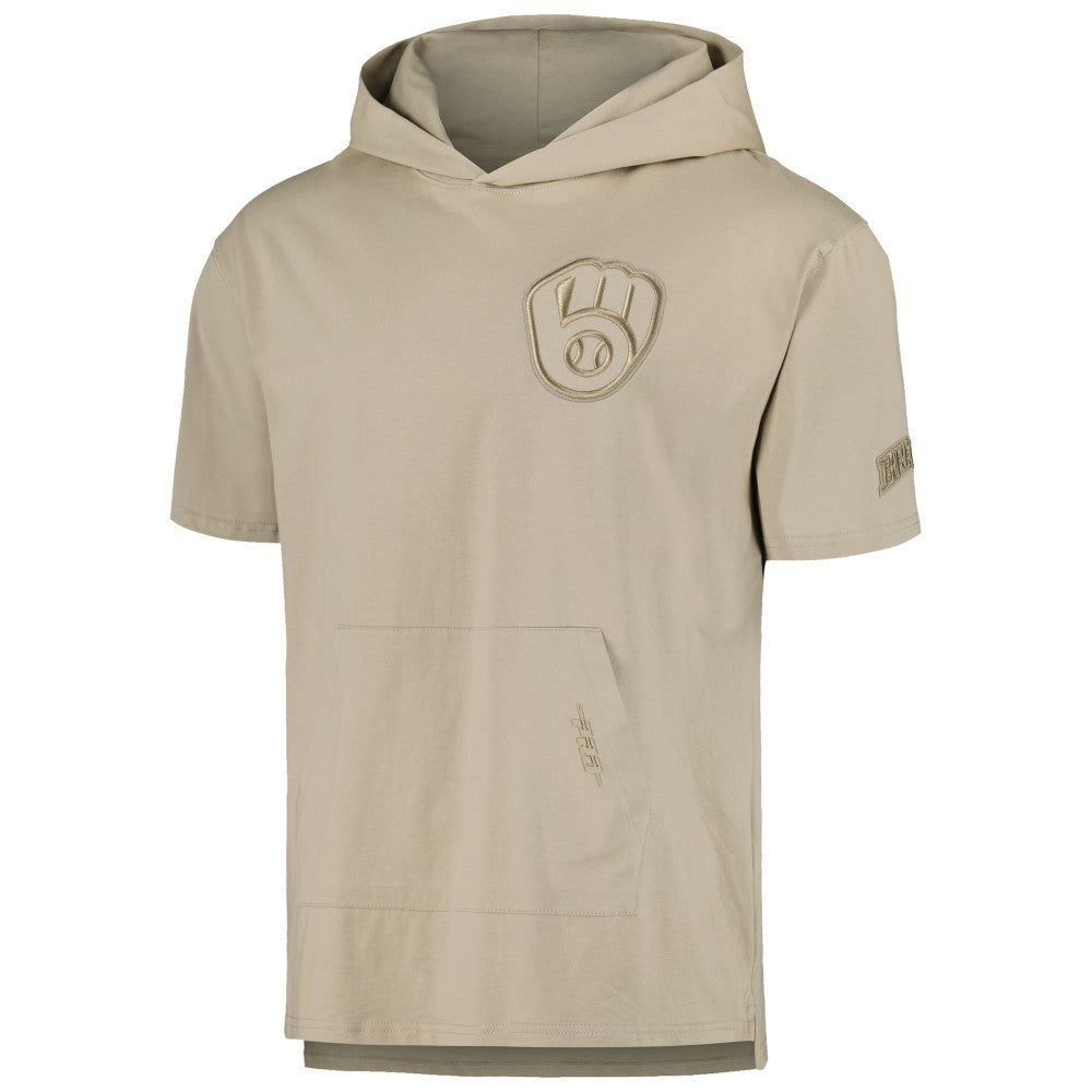 Milwaukee Brewers Pro Standard Neutral Hoodie T-Shirt Tan