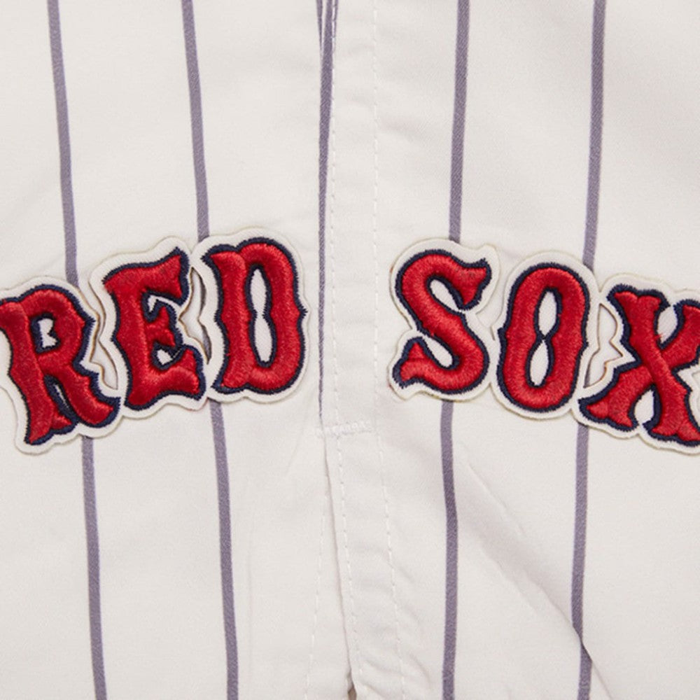 Boston Red Sox Pro Standard Pinstripe Retro Classic Woven Shorts Cream