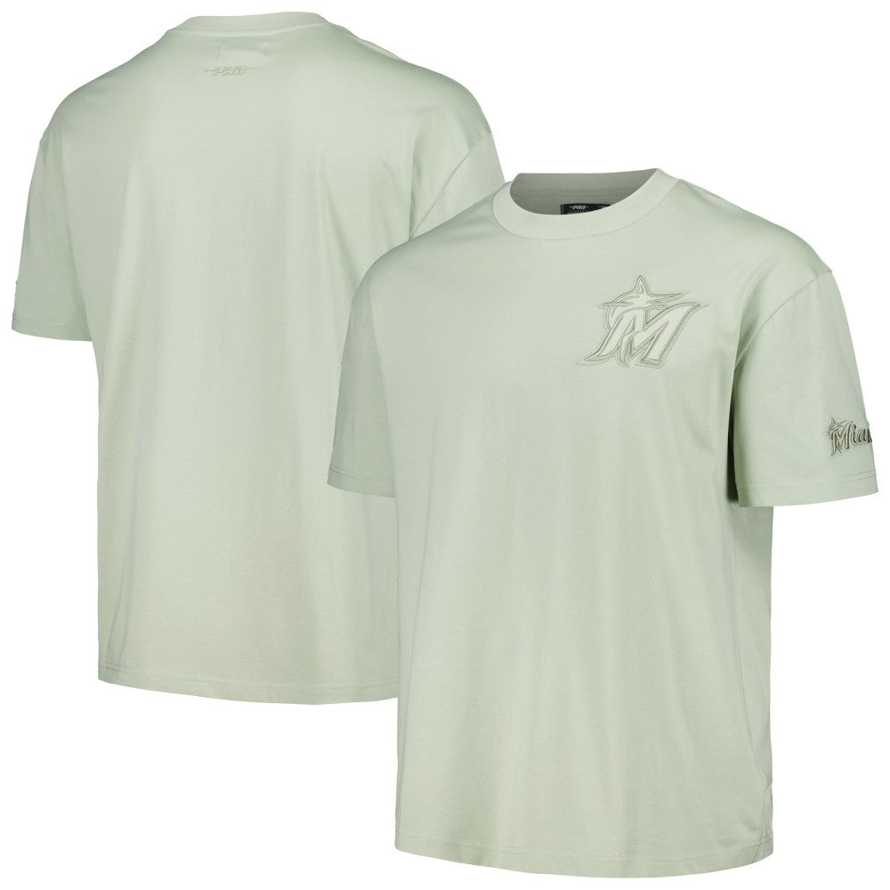 Miami Marlins Pro Standard Oversized Neutral CJ Dropped Shoulders T-Shirt Mint