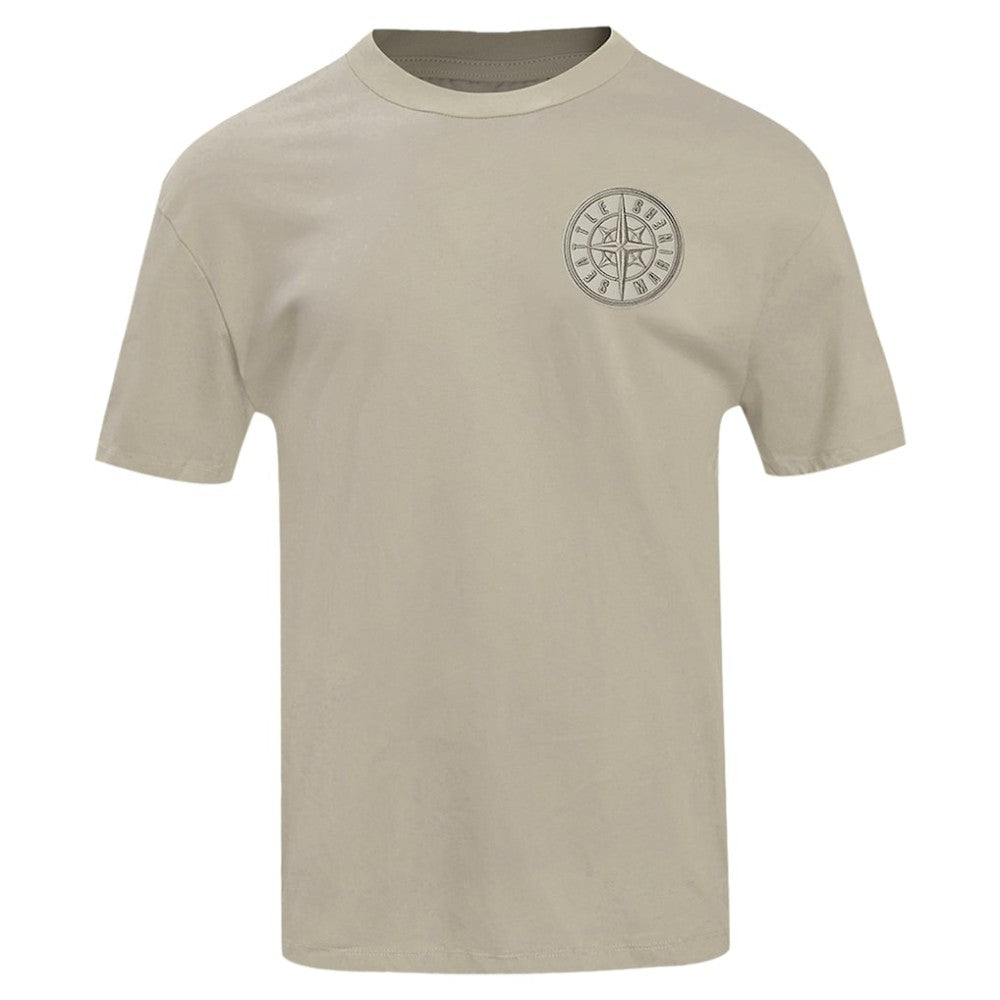 Seattle Mariners Pro Standard Oversized Neutral CJ Dropped Shoulders T-Shirt Tan