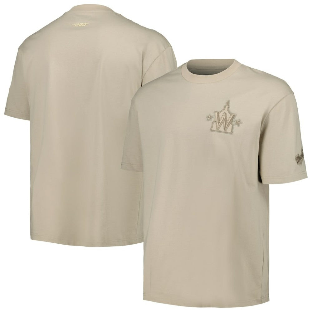 Washington Nationals Pro Standard Oversized Neutral CJ Dropped Shoulders T-Shirt Tan