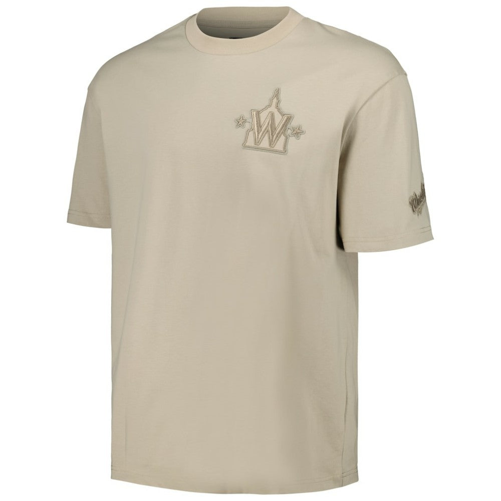 Washington Nationals Pro Standard Oversized Neutral CJ Dropped Shoulders T-Shirt Tan