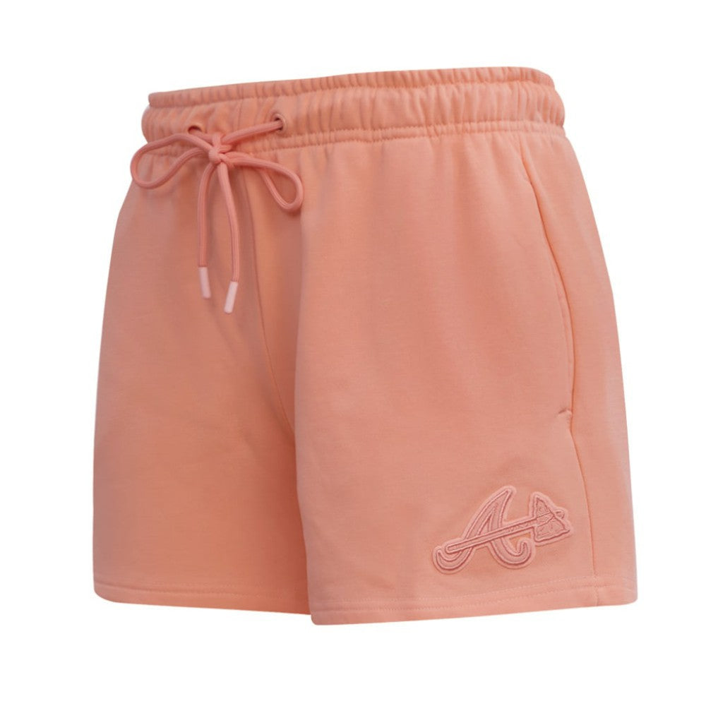 Atlanta Braves Pro Standard Women's Neutral Fleece Shorts Pink