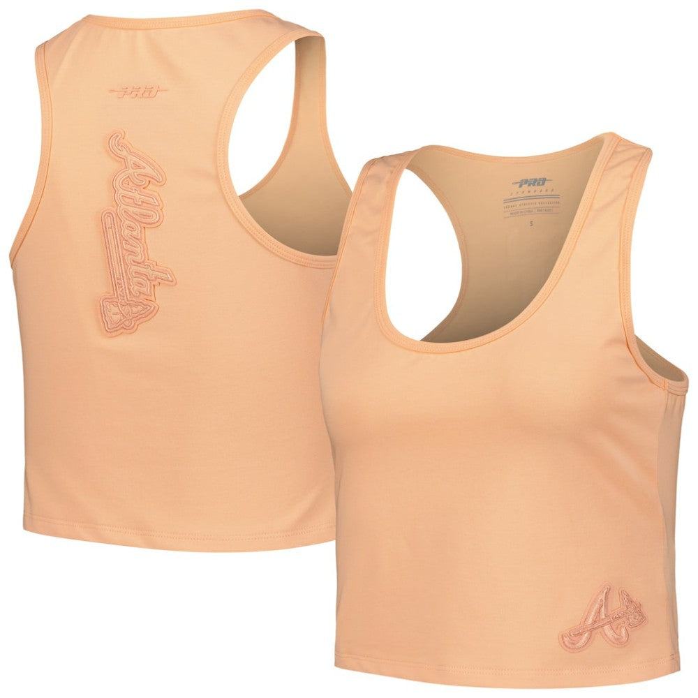 Atlanta Braves Pro Standard Women's Neutral Fitted Racerback Tank Top Orange