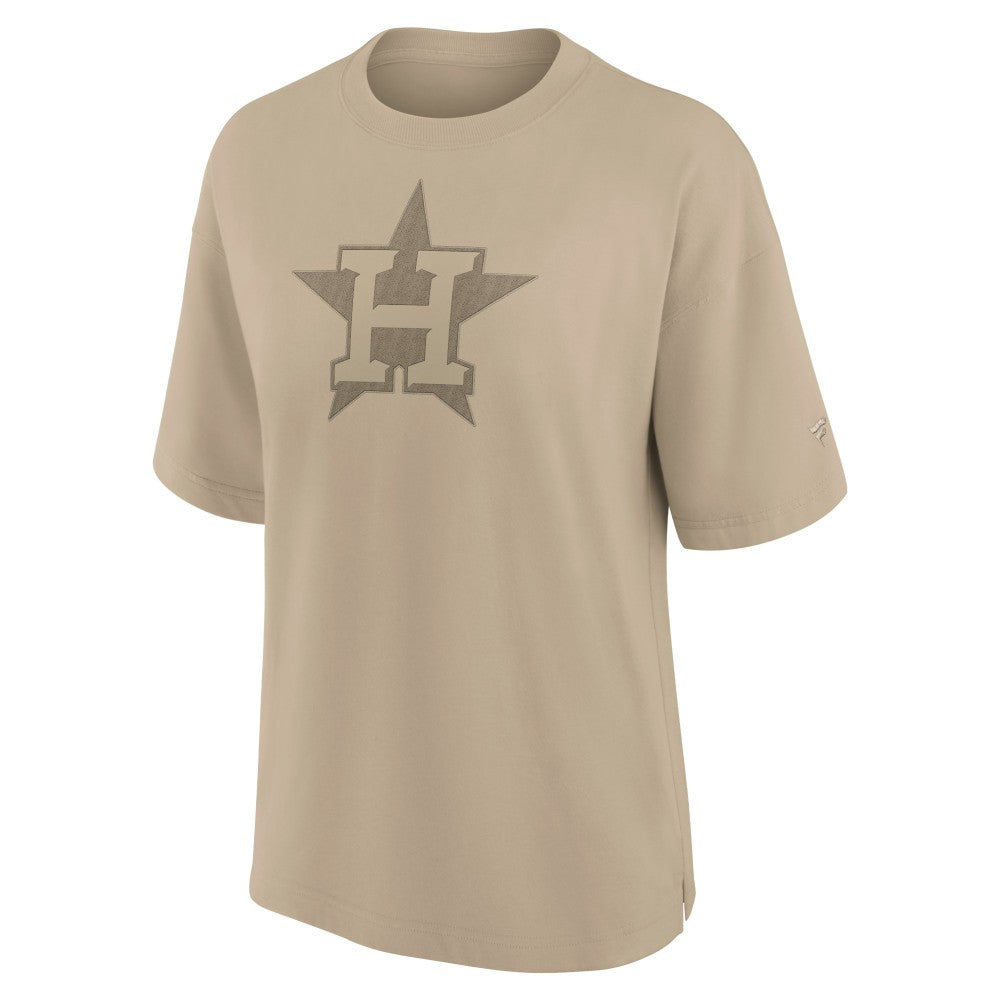 Houston Astros Women's Oversized Elements T-Shirt Khaki
