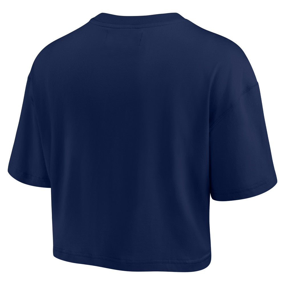 Houston Astros Women's Elements Super Soft Boxy Cropped T-Shirt Navy