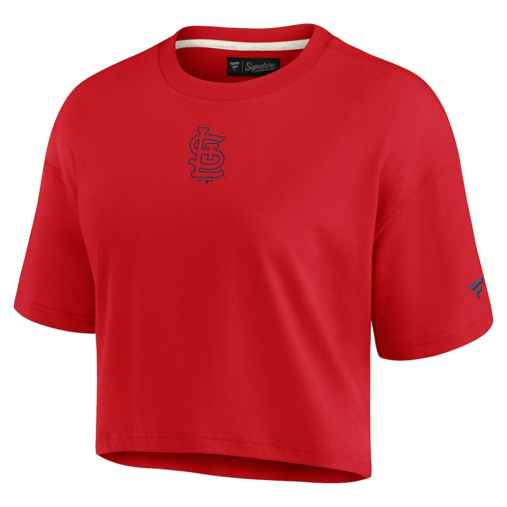 St. Louis Cardinals Women's Elements Super Soft Boxy Cropped T-Shirt Red
