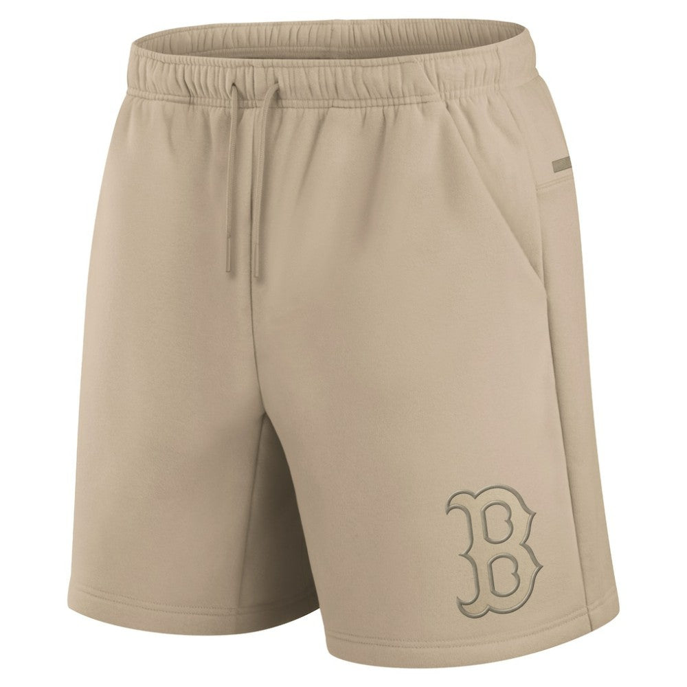 Boston Red Sox Unisex Elements Super Soft Fleece Shorts Khaki