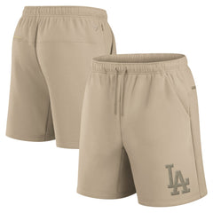 Los Angeles Dodgers Unisex Elements Super Soft Fleece Shorts Khaki
