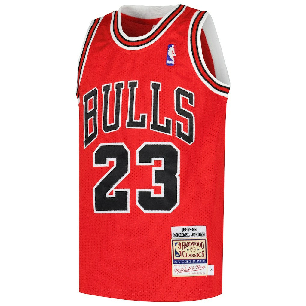 Michael Jordan Chicago Bulls Youth Hardwood Classics 1997/98 Authentic Jersey sale - Red cheap