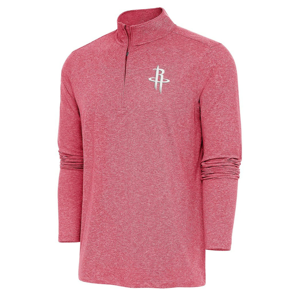 Houston Rockets Antigua Hunk Quarter-Zip Pullover Top sale - Heather Red on sale