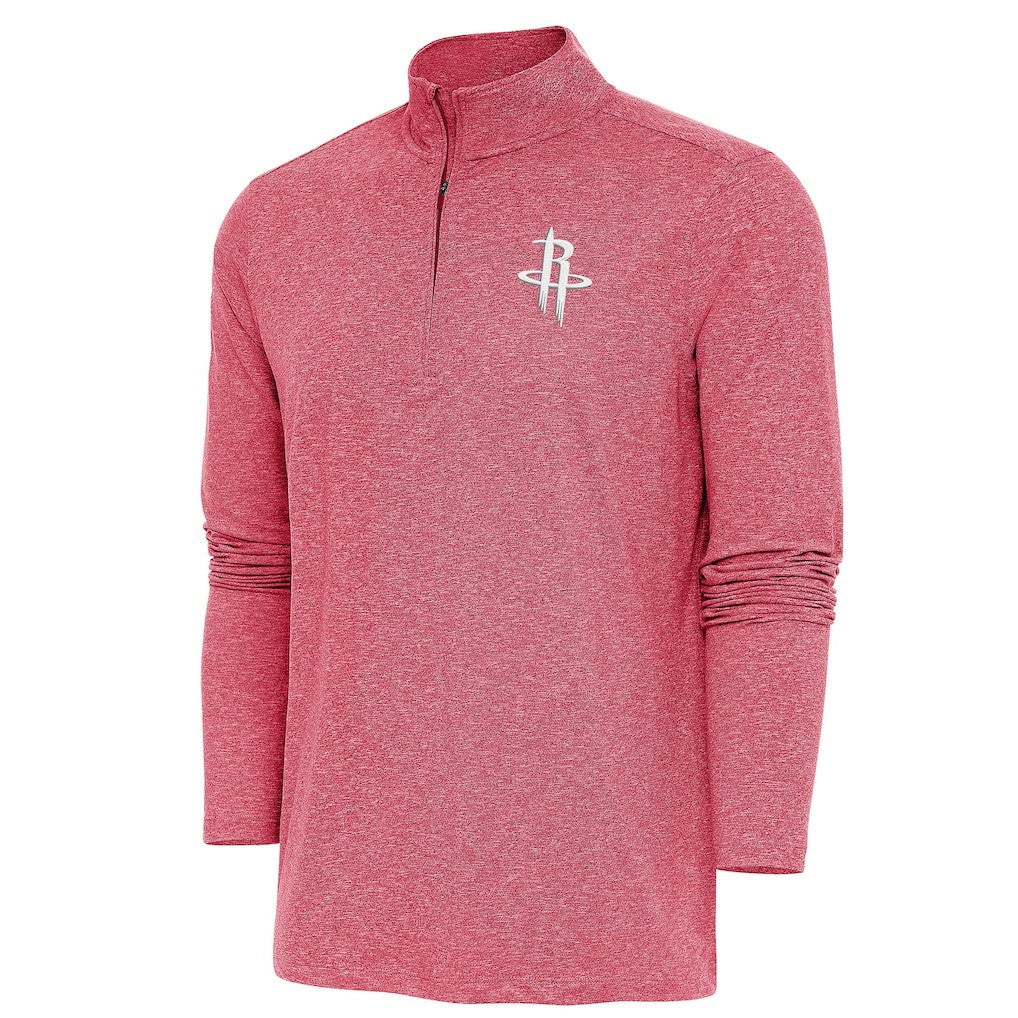 Houston Rockets Antigua Hunk Quarter-Zip Pullover Top sale - Heather Red on sale