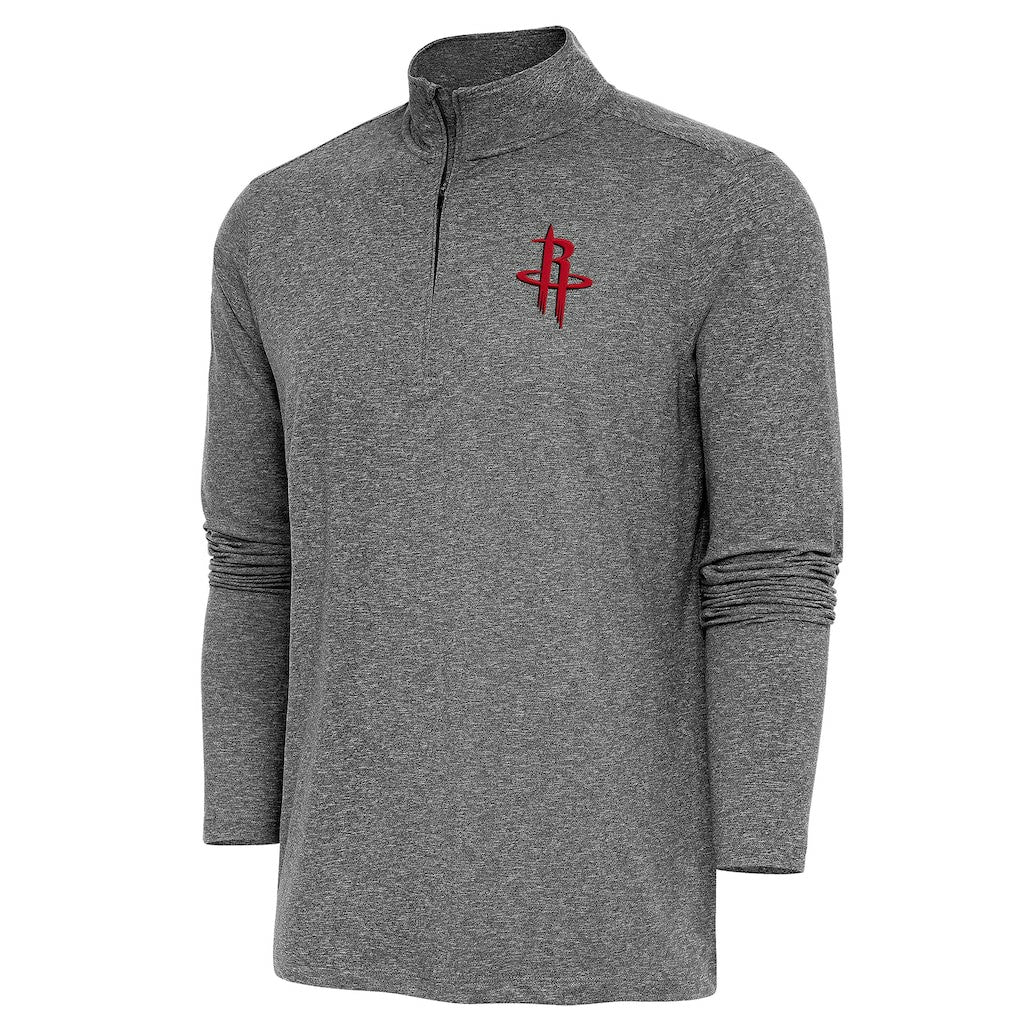 Houston Rockets Antigua Hunk Quarter-Zip Pullover Top sale - Heather Black outlet