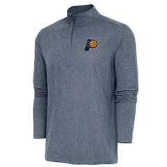 Indiana Pacers Antigua Hunk Quarter-Zip Pullover Top - Heather Navy for sale