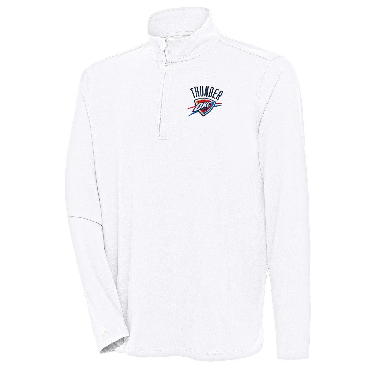 Oklahoma City Thunder Antigua Hunk Quarter-Zip Pullover Top - White cheap