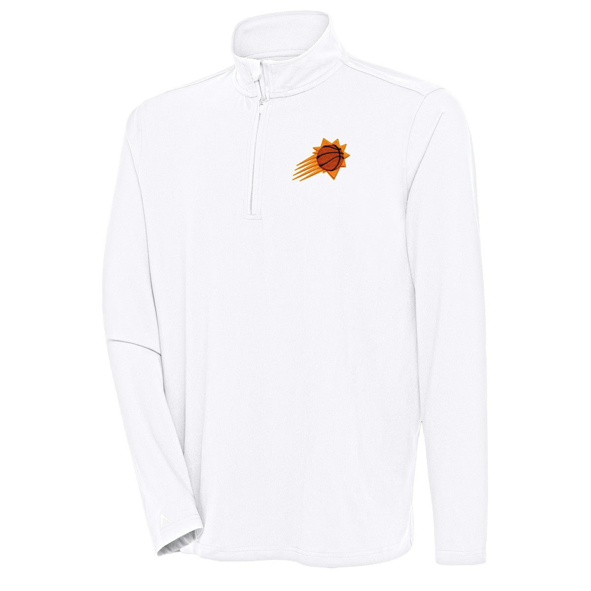 Phoenix Suns Antigua Hunk Quarter-Zip Pullover Top - White sale