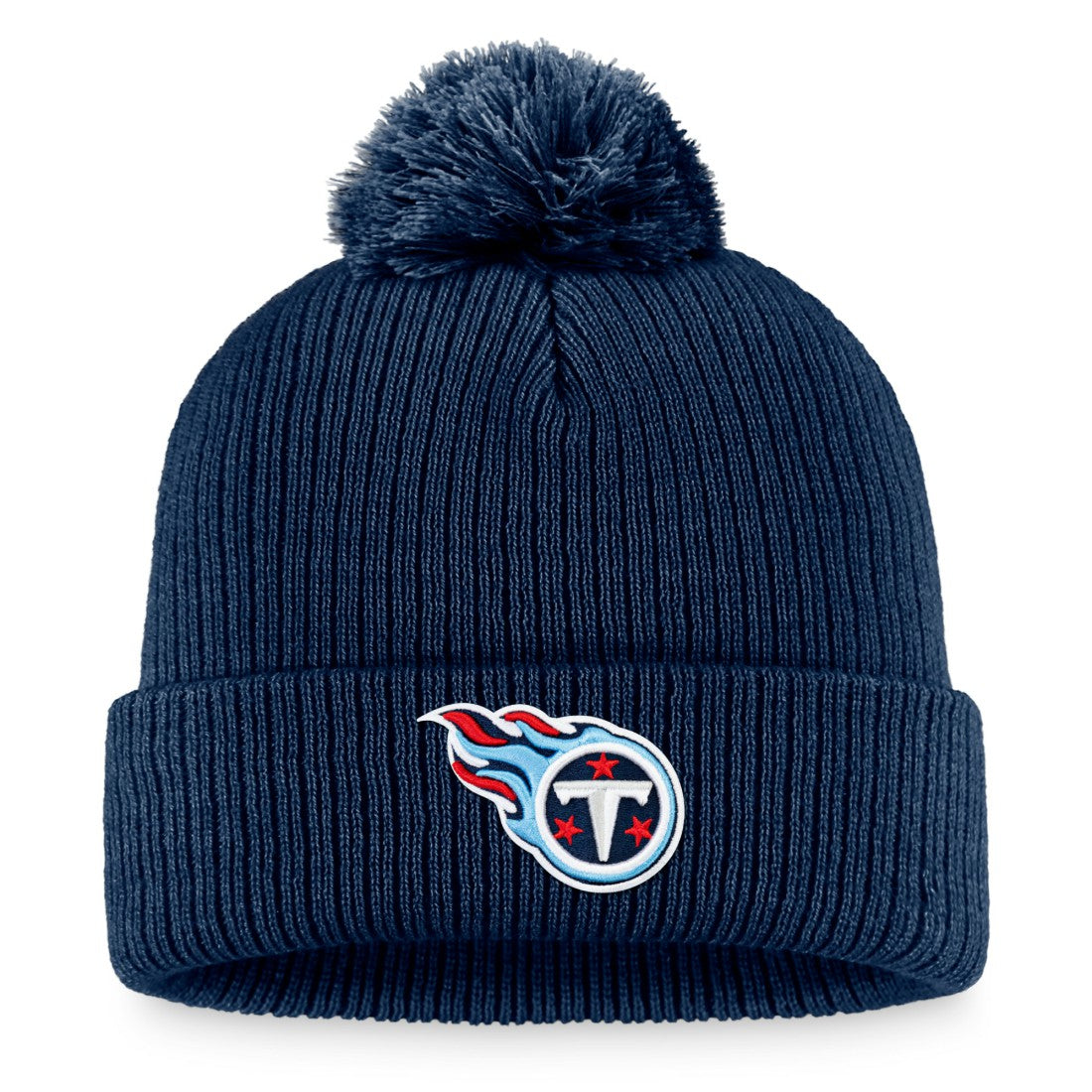 Tennessee Titans Women's Cuffed Knit Hat with Pom - Navy discount