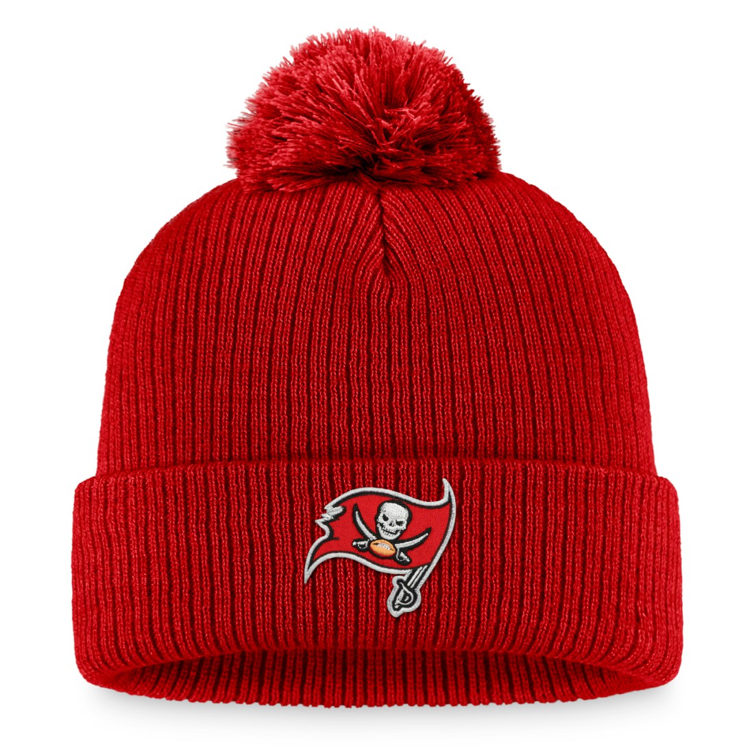 Tampa Bay Buccaneers Women's Cuffed Knit Hat with Pom - Red for sale