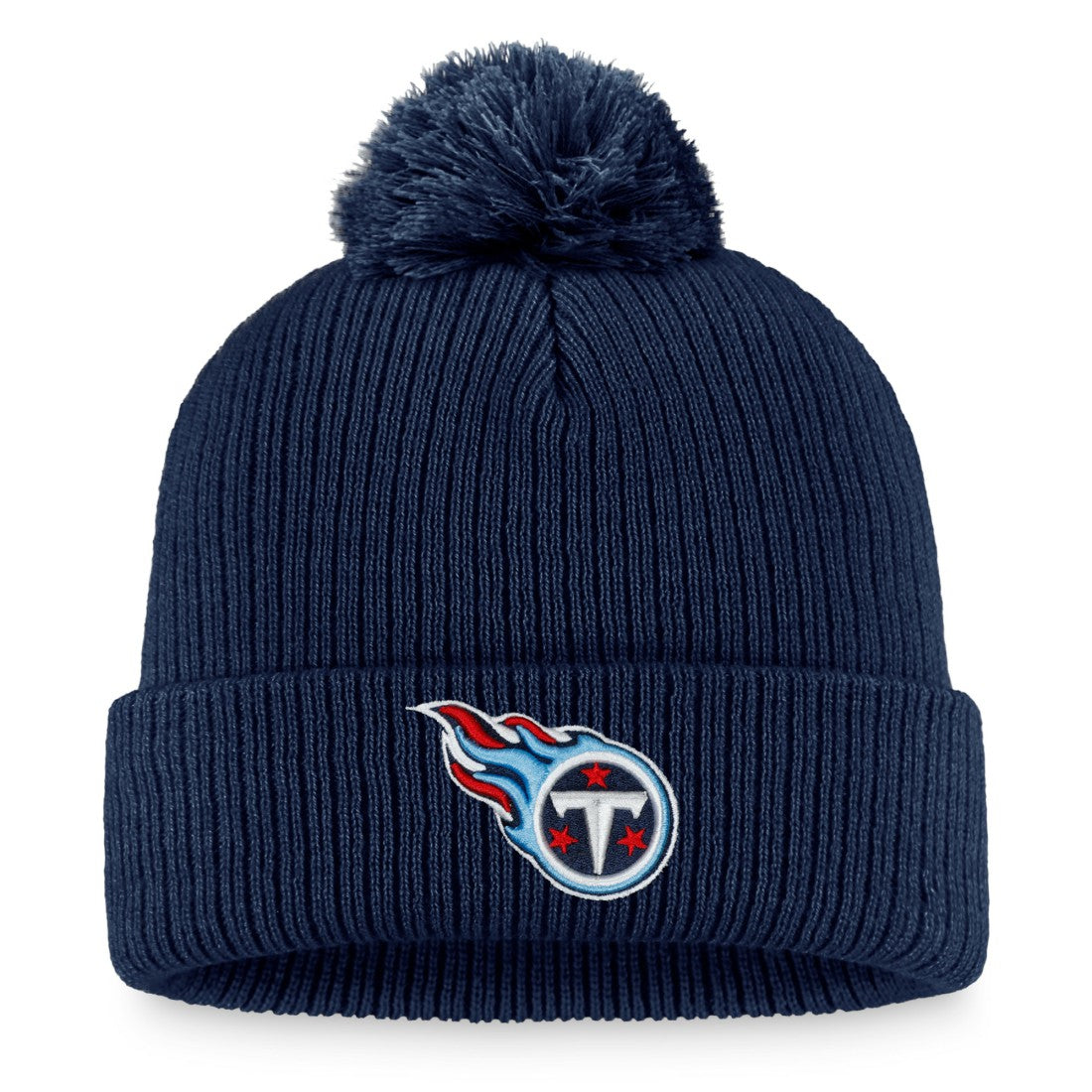 Tennessee Titans Women's Logo Cuffed Knit Hat with Pom - Navy online