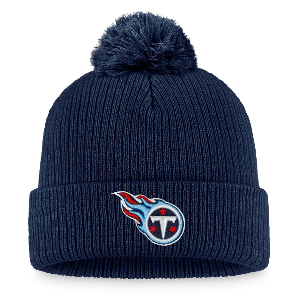 Tennessee Titans Women's Logo Cuffed Knit Hat with Pom - Navy online