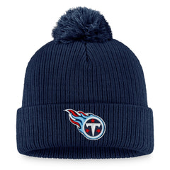 Tennessee Titans Women's Logo Cuffed Knit Hat with Pom - Navy online