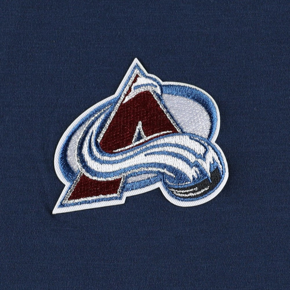 Colorado Avalanche Antigua Spikes Raglan Quarter-Zip Hoodie - Heather Navy Hoodies