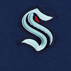 Seattle Kraken Antigua Spikes Raglan Quarter-Zip Hoodie - Heather Navy Hoodies