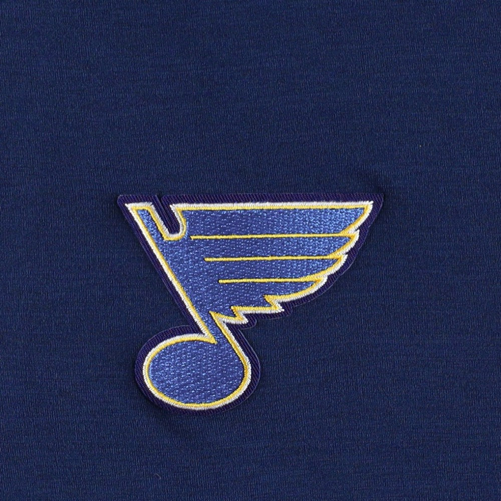 St. Louis Blues Antigua Spikes Raglan Quarter-Zip Hoodie - Heather Navy Hoodies