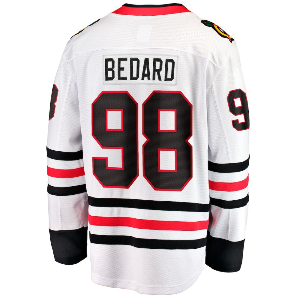 Connor Bedard Chicago Blackhawks Fanatics Away Breakaway Player Jersey - White Jerseys