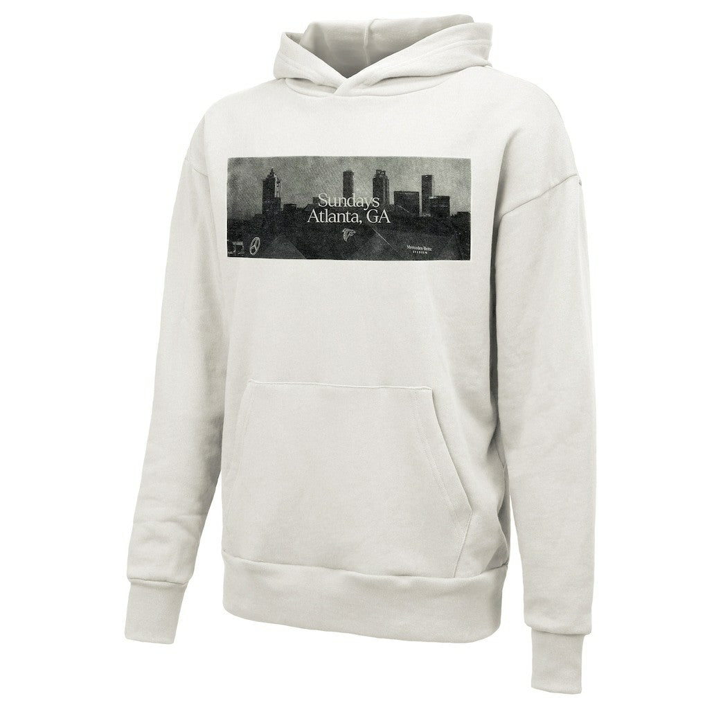 Atlanta Falcons Majestic Threads Unisex Sundays Skyline Pullover Hoodie - White sale