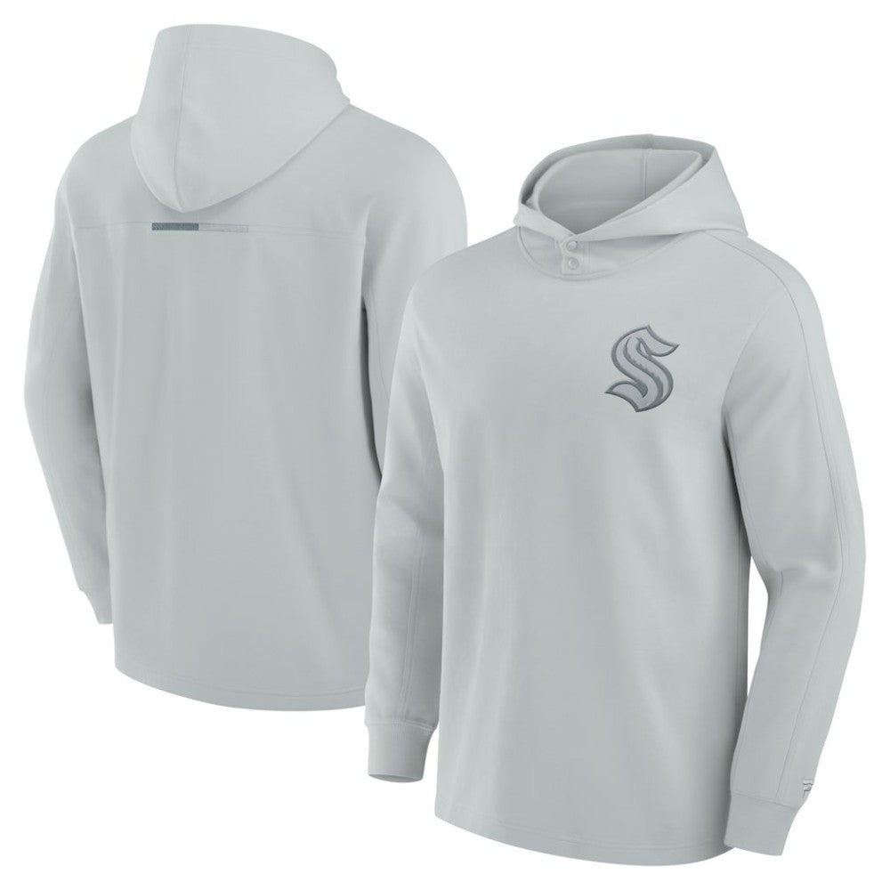 Seattle Kraken Fanatics Elements Lightweight Tri-Blend Fleece Hoodie - Gray Hoodies