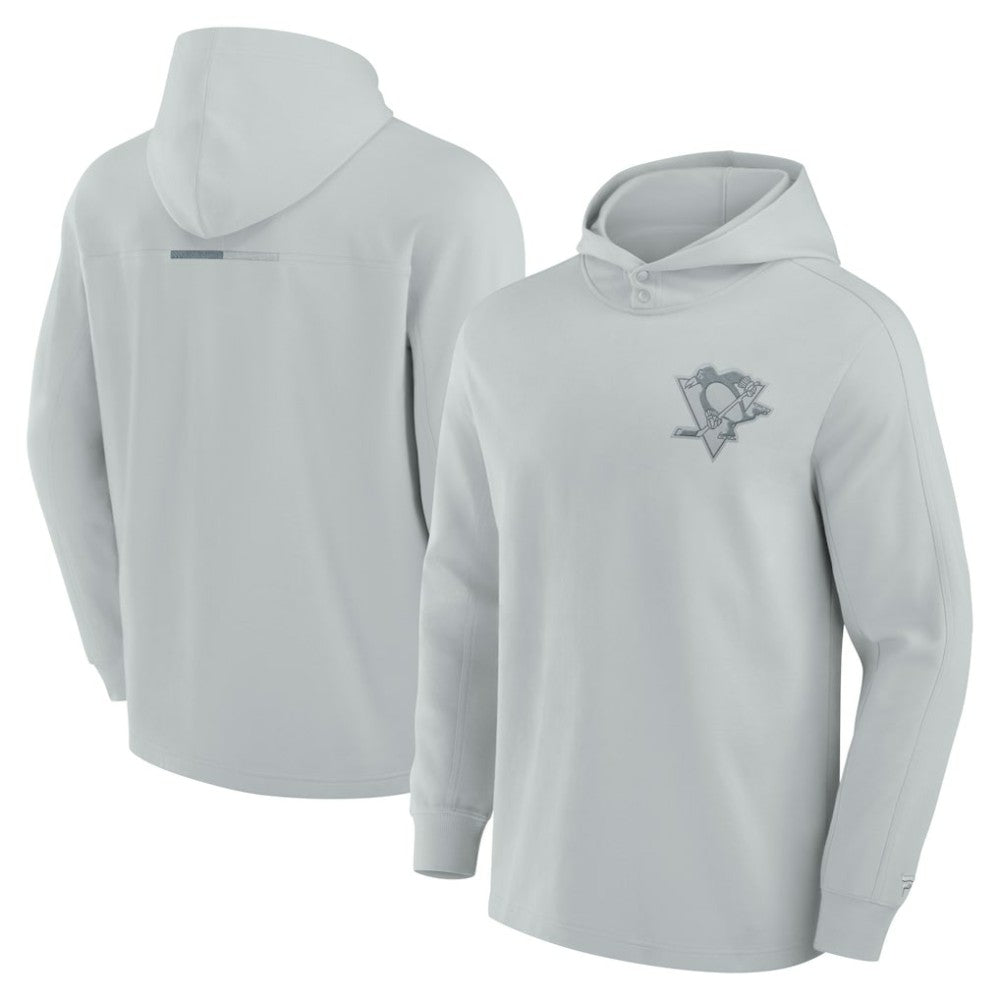 Pittsburgh Penguins Fanatics Elements Lightweight Tri-Blend Fleece Hoodie - Gray Hoodies