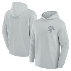 Pittsburgh Penguins Fanatics Elements Lightweight Tri-Blend Fleece Hoodie - Gray Hoodies