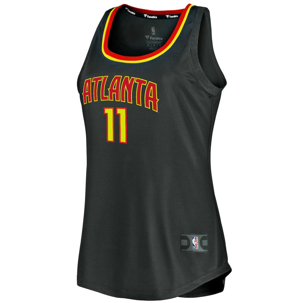 Trae Young Atlanta Hawks Women's Fast Break Tank Jersey - Icon Edition - Black cheap
