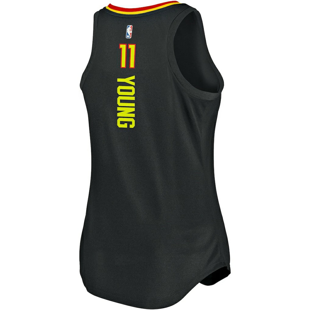 Trae Young Atlanta Hawks Women's Fast Break Tank Jersey - Icon Edition - Black cheap