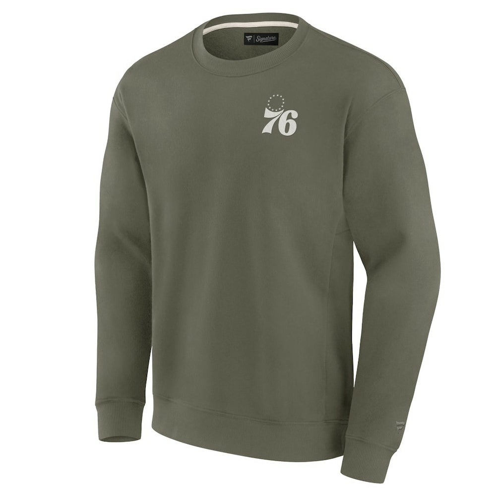 Philadelphia 76ers Unisex Elements Super Soft Fleece Pullover Sweatshirt - Olive on sale