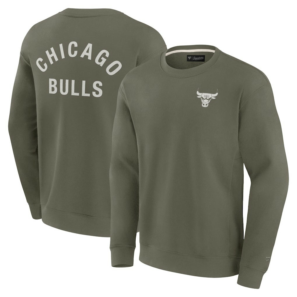 Chicago Bulls Unisex Elements Super Soft Fleece Pullover Sweatshirt - Olive cheap