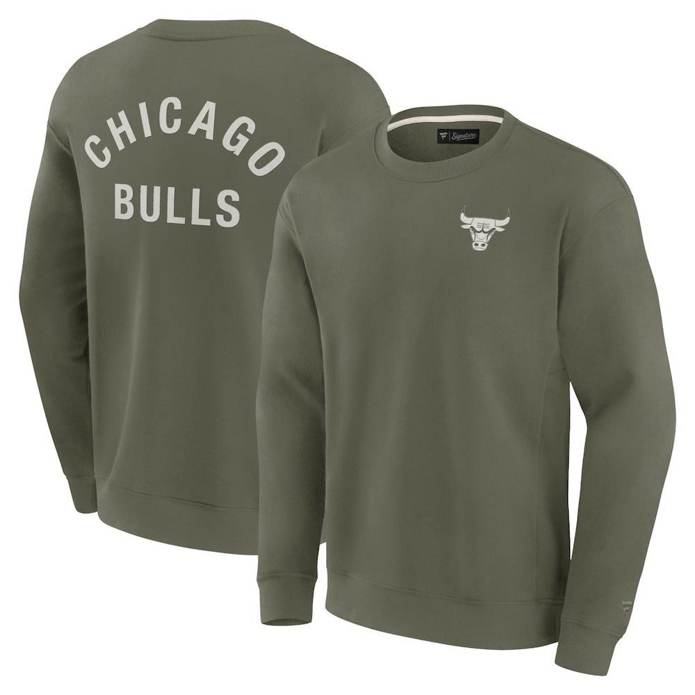 Chicago Bulls Unisex Elements Super Soft Fleece Pullover Sweatshirt - Olive cheap